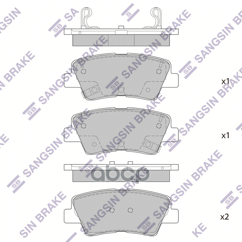 Колодки задние SANGSIN BRAKE SP1907